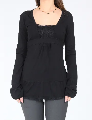 Bluza Bershka, negru Negru