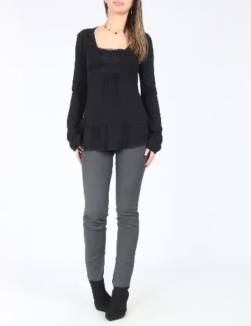 Bluza Bershka, negru Negru