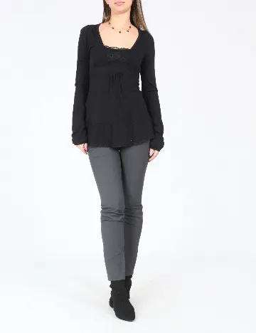 Bluza Bershka, negru Negru