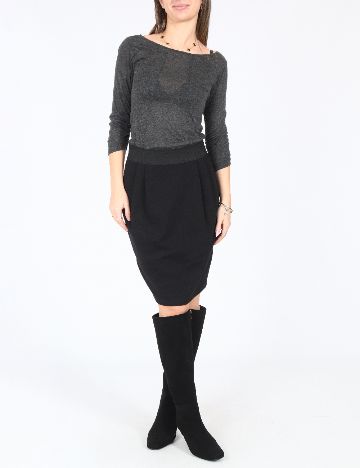 Rochie scurta Zara, gri/negru