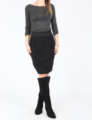 Rochie scurta Zara, gri/negru