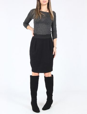 Rochie scurta Zara, gri/negru