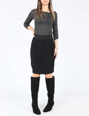 Rochie scurta Zara, gri/negru Negru