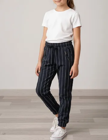 Pantaloni Zara, bleumarin Albastru