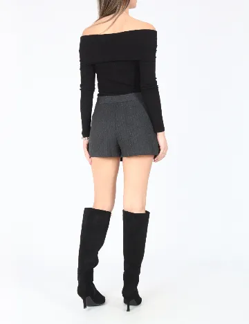 Fusta pantalon Bershka, gri inchis Gri