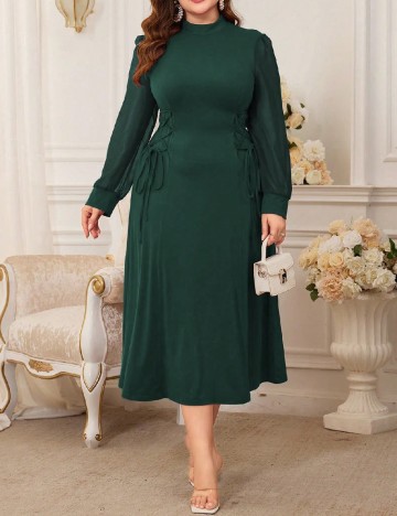 Rochie medie SHEIN CURVE, verde