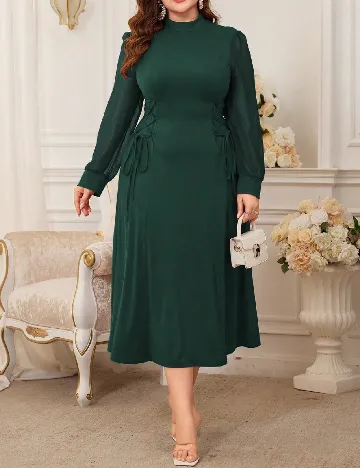 Rochie medie SHEIN CURVE, verde Verde