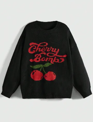 Bluza Romwe Plus Size, negru Negru