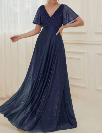 Rochie lunga Ever-Pretty, albastru Albastru