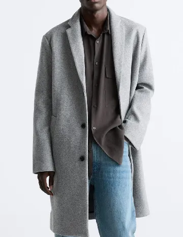 Palton Zara, gri Gri