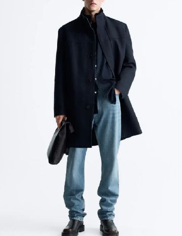 Palton Zara, bleumarin