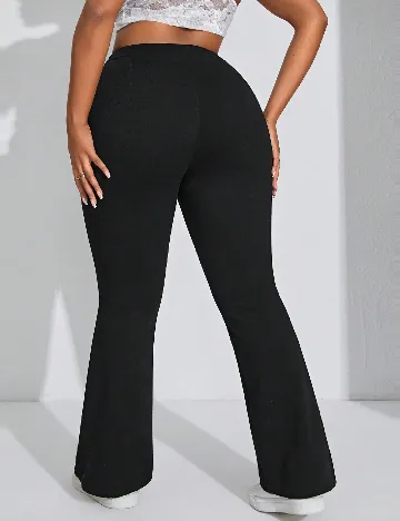 Pantaloni SHEIN CURVE, negru Negru