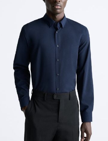 Camasa Zara, bleumarin