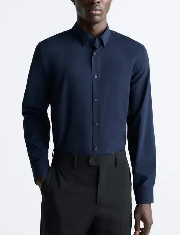 Camasa Zara, bleumarin Albastru