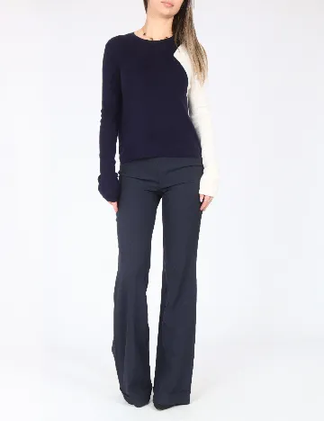 Pantaloni Bershka, bleumarin Albastru