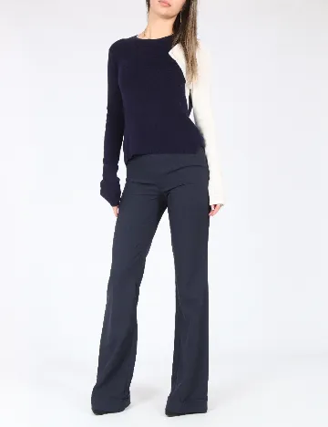 Pantaloni Bershka, bleumarin Albastru