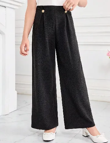 Pantaloni Shein Kids, negru Negru