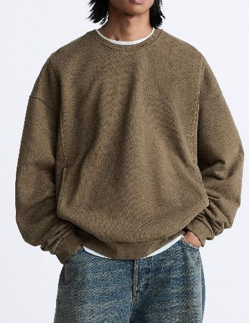 Bluza Oversize Zara, kaki