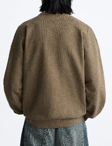 Bluza Oversize Zara, kaki Verde