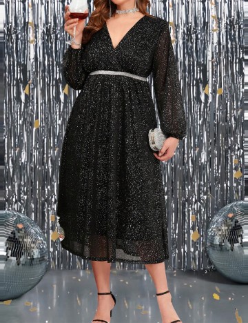 Rochie medie SHEIN CURVE, negru