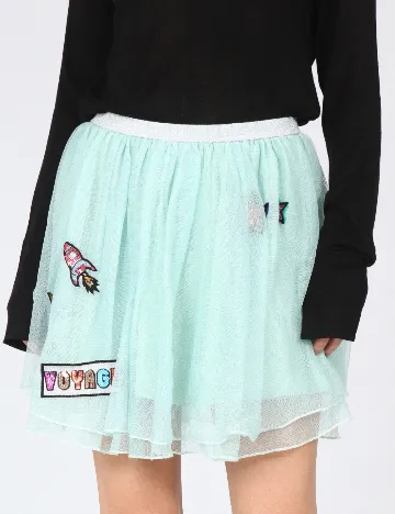 Fusta Zara, turcoaz Verde