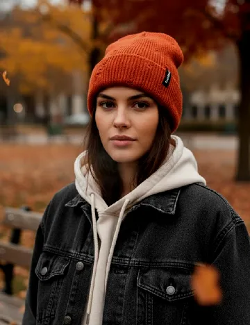 Caciula Pull&Bear, caramiziu Portocaliu