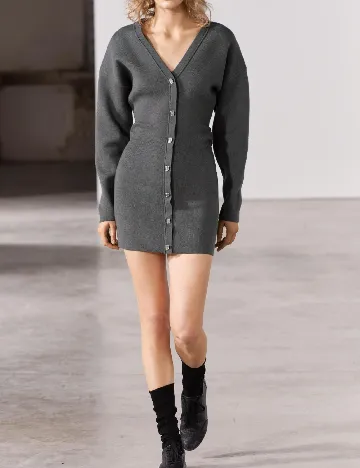 Rochie scurta Zara, gri Gri