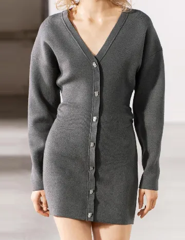 Rochie scurta Zara, gri Gri