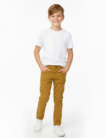 Pantaloni Zara, mustar Galben