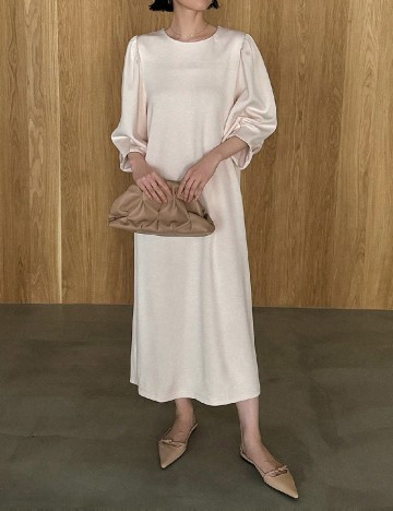 Rochie medie Friful, alb