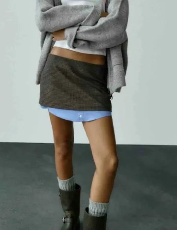 Fusta Zara, gri inchis Gri