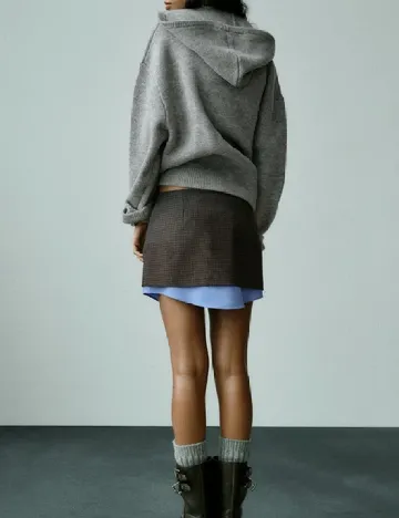 Fusta Zara, gri inchis Gri