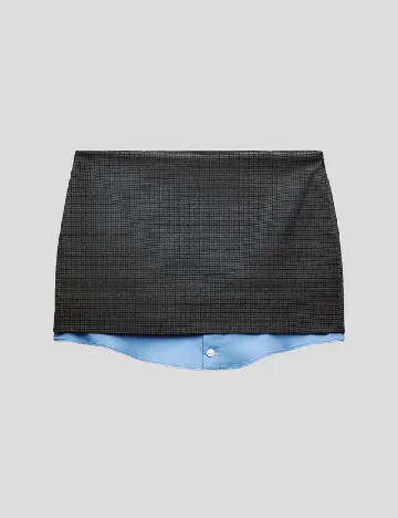 Fusta Zara, gri inchis Gri