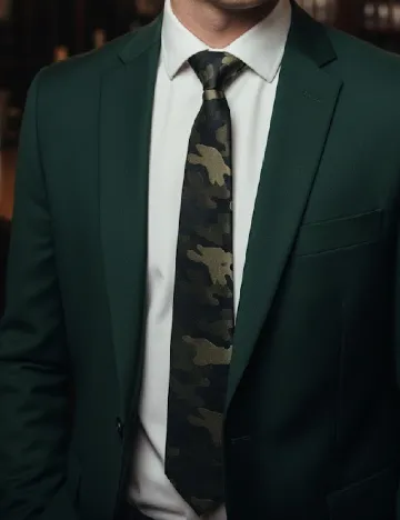 Cravata Zara, army Verde