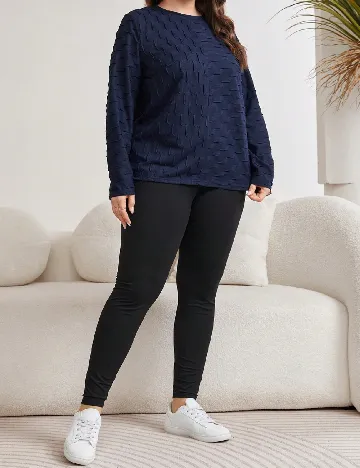 Compleu SHEIN CURVE, bleumarin/negru Negru