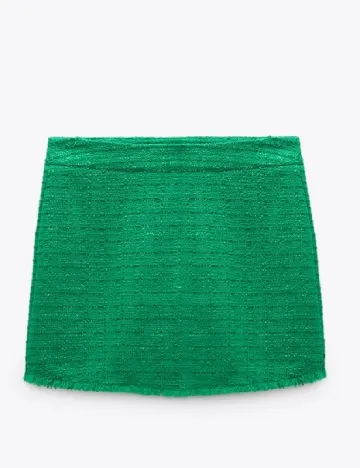 Fusta pantalon Zara, verde Verde