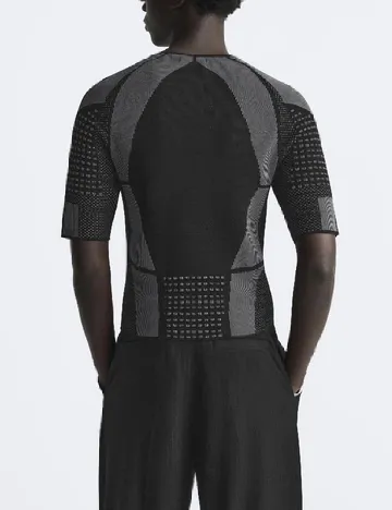 Bluza Zara, negru/gri Negru