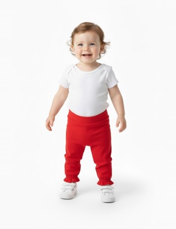 Pantaloni Zara, rosu