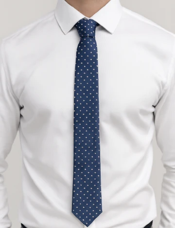 Cravata Zara, bleumarin/alb Albastru