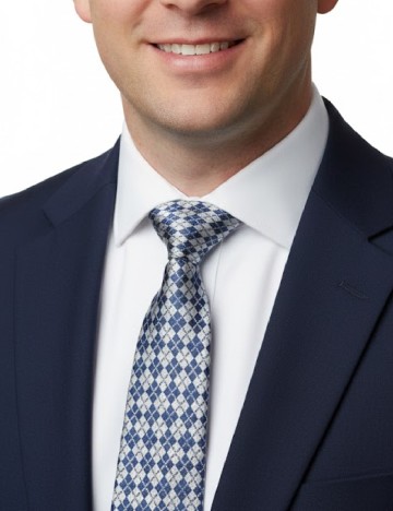 Cravata Zara, albastru/gri