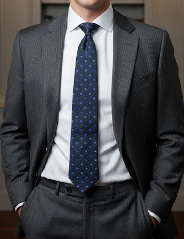 Cravata Zara, bleumarin Albastru