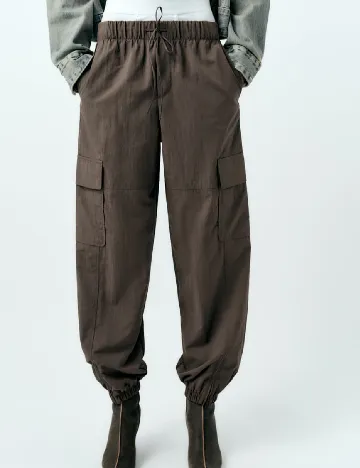 Pantaloni Zara, maro Maro