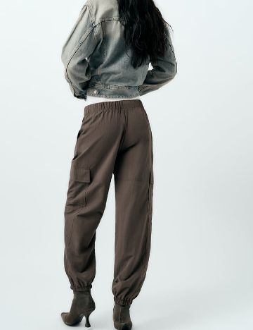 Pantaloni Zara, maro