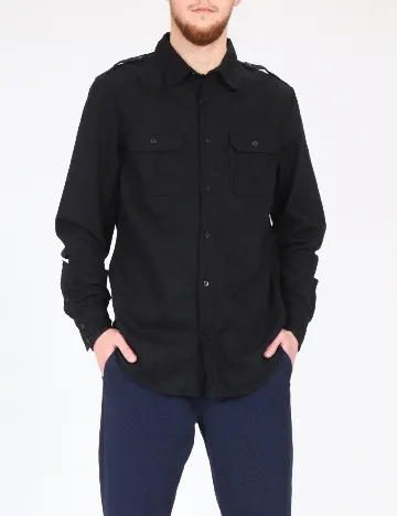 Camasa Bershka, negru Negru