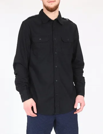 Camasa Bershka, negru Negru