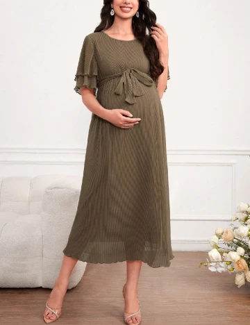 Rochie medie SHEIN Maternity, maro Maro