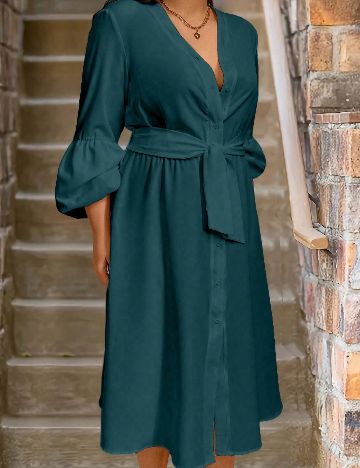 Rochie medie SHEIN CURVE, verde