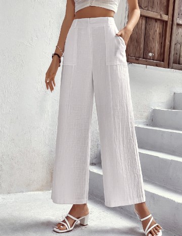 Pantaloni SHEIN, alb
