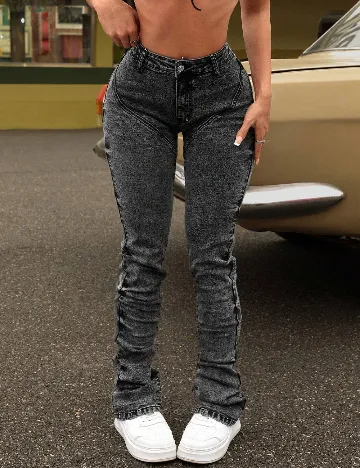 Blugi SHEIN, gri inchis Gri