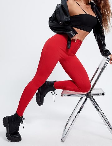 Pantaloni SHEIN, rosu